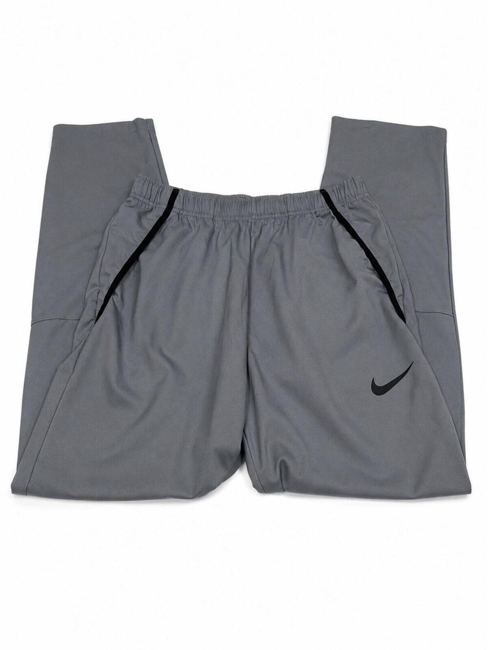 Nike Dri-FIT Athletic Training Pants Gray Black Standard Fit Men’s Large L